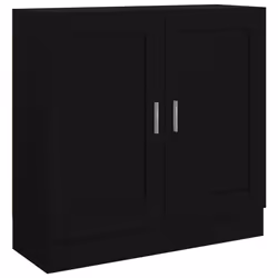 vidaXL Libreria Nera 82,5x30,5x80 cm in Legno Multistrato - Vista aggiuntiva 2