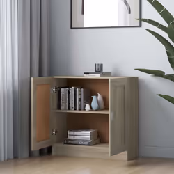 vidaXL Libreria Rovere Sonoma 82,5x30,5x80 cm in Legno Multistrato - Vista aggiuntiva 3