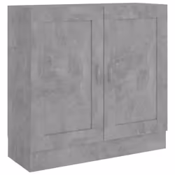 vidaXL Libreria Grigio Cemento 82,5x30,5x80 cm in Legno Multistrato - Vista aggiuntiva 2