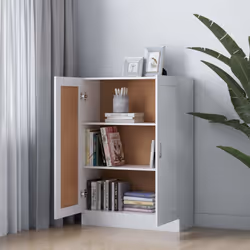 Libreria Bianca 82,5x30,5x115 cm in Legno Multistratocod mxl 128314