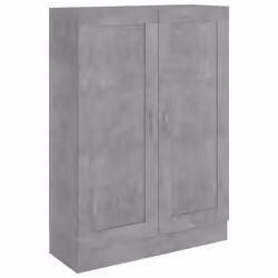 vidaXL Libreria Grigio Cemento 82,5x30,5x115 cm in Legno Multistrato - Vista aggiuntiva 2