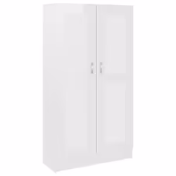 vidaXL Libreria Bianco Lucido 82,5x30,5x150 cm in Legno Multistrato - Vista aggiuntiva 2