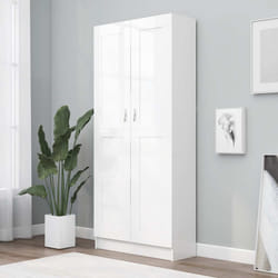 vidaXL Libreria Bianca 82,5x30,5x185,5 cm in Legno Truciolato