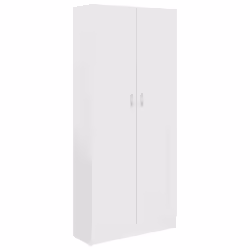 vidaXL Libreria Bianca 82,5x30,5x185,5 cm in Legno Truciolato - Vista aggiuntiva 2