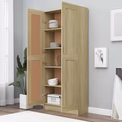 vidaXL Libreria Rovere Sonoma 82,5x30,5x185,5 cm in Legno Multistrato - Vista aggiuntiva 3