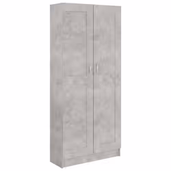 vidaXL Libreria Grigio Cemento 82,5x30,5x185,5 cm in Legno Multistrato - Vista aggiuntiva 2