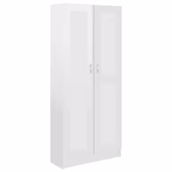 vidaXL Libreria Bianco Lucido 82,5x30,5x185,5 cm in Legno Multistrato - Vista aggiuntiva 2