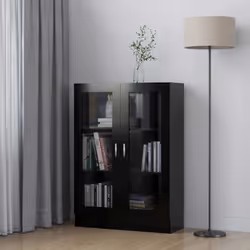 Questo mobile con vetrina, caratterizzato da un design elegante e classico, è pensato per essere un'aggiunta decorativa e pra ...