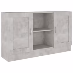 vidaXL Credenza Grigio Cemento 120x30,5x70 cm in Legno Multistrato - Vista aggiuntiva 2