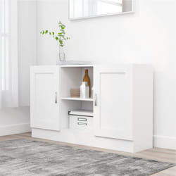 Credenza, Madia per salotto Moderna Bianco Lucido 120x30, 5x70 cm in Truciolato Vidaxl