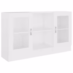 Armadietto con Vetrina Bianco 120x30,5x70 cm Legno Multistratocod mxl 73118 - Vista aggiuntiva 2