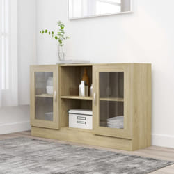 Armadietto Vetrina Rovere Sonoma 120x30,5x70 cm Multistrato Vidaxl 2230