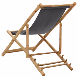 VidaXL 313018 sedia da esterno Terrazzo Seduta imbottita Bamboo, Poliestere - Vista aggiuntiva 4