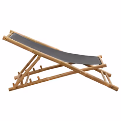 VidaXL 313018 sedia da esterno Terrazzo Seduta imbottita Bamboo, Poliestere - Vista aggiuntiva 5