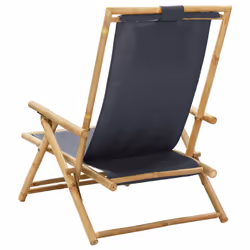VidaXL 313024 sedia da esterno Terrazzo Seduta imbottita Bamboo, Poliestere - Vista aggiuntiva 5