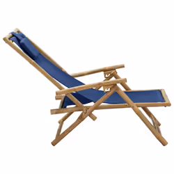 VidaXL 313025 sedia da esterno Terrazzo Seduta imbottita Bamboo, Poliestere - Vista aggiuntiva 4