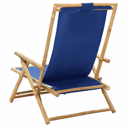 VidaXL 313025 sedia da esterno Terrazzo Seduta imbottita Bamboo, Poliestere - Vista aggiuntiva 5