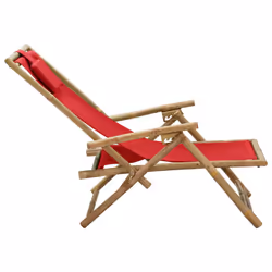 VidaXL 313026 sedia da esterno Terrazzo Seduta imbottita Bamboo, Poliestere - Vista aggiuntiva 4