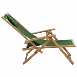 VidaXL 313027 sedia da esterno Terrazzo Seduta imbottita Bamboo, Poliestere - Vista aggiuntiva 5