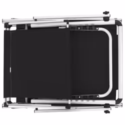 VidaXL 312458 sedia da esterno Salone Alluminio, Acciaio, Tessile Nero - Vista aggiuntiva 6