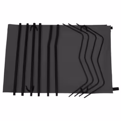 Lettino da Campeggio 180x60x19cm Tessuto Oxford e Acciaio Nerocod mxl 73488 - Vista aggiuntiva 3