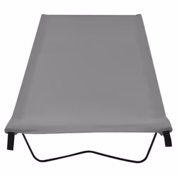 Lettino da Campeggio 180x60x19cm Tessuto Oxford e Acciaio Grigiocod mxl 121002 - Vista aggiuntiva 2