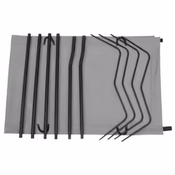 Lettino da Campeggio 180x60x19cm Tessuto Oxford e Acciaio Grigiocod mxl 121002 - Vista aggiuntiva 3