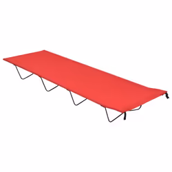 Lettini Campeggio 2pz 180x60x19cm Tessuto Oxford Acciaio Rossocod mxl 73037 - Vista aggiuntiva 2