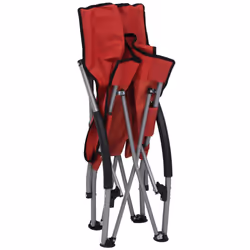 VidaXL 312490 sedia da esterno Terrazzo Oxford, Acciaio Rosso - Vista aggiuntiva 6