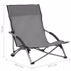 VidaXL 312491 sedia da esterno Terrazzo Oxford, Acciaio Grigio - Vista aggiuntiva 8
