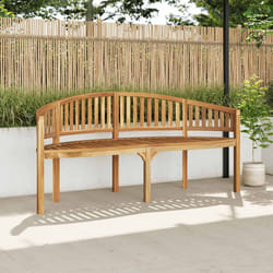 vidaXL Panchina a Forma di Banana 180 cm in Legno Massello di Teak