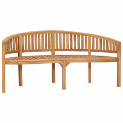 vidaXL Panchina a Forma di Banana 180 cm in Legno Massello di Teak - Vista aggiuntiva 2