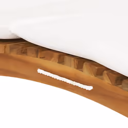VidaXL 310667 sedia da esterno Salone Seduta imbottita Teak Crema, Bianco - Vista aggiuntiva 5