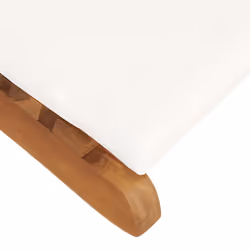 VidaXL 310667 sedia da esterno Salone Seduta imbottita Teak Crema, Bianco - Vista aggiuntiva 6