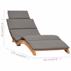 VidaXL 310668 sedia da esterno Salone Seduta imbottita Teak Grigio - Vista aggiuntiva 7