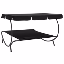VidaXL 313521 letto per esterni Nero - Vista aggiuntiva 4