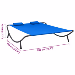 VidaXL 313531 letto per esterni Blu - Vista aggiuntiva 7