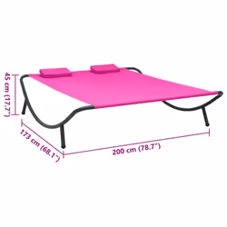 VidaXL 313532 letto per esterni Rosa - Vista aggiuntiva 7