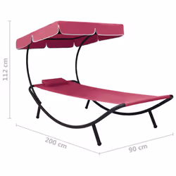 VidaXL 313536 sedia da esterno Terrazzo Seduta imbottita Oxford, Acciaio Rosa - Vista aggiuntiva 7