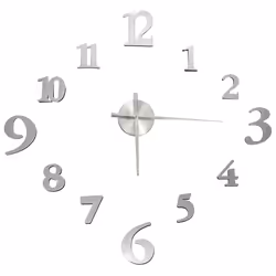 vidaXL Orologio da Parete 3D Design Moderno Argento 100 cm XXL - Vista aggiuntiva 2