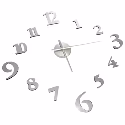 vidaXL Orologio da Parete 3D Design Moderno Argento 100 cm XXL - Vista aggiuntiva 3