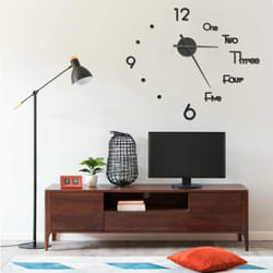 vidaXL Orologio da Parete 3D Design Moderno Nero 100 cm XXL