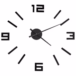 vidaXL Orologio da Parete 3D Design Moderno Nero 100 cm XXL - Vista aggiuntiva 2
