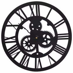 vidaXL Orologio da Parete Nero 30 cm Acrilico - Vista aggiuntiva 2
