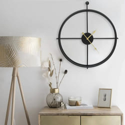 Vidaxl - Orologio da Parete Nero 52 cm in Ferro
