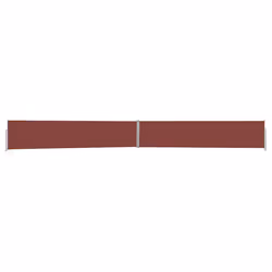 vidaXL Tenda Laterale Retrattile per Patio 140x1200 cm Marrone - Vista aggiuntiva 2