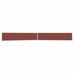 vidaXL Tenda Laterale Retrattile per Patio 170x1200 cm Marrone - Vista aggiuntiva 2