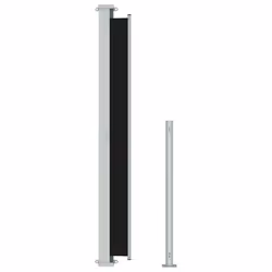 vidaXL Tenda Laterale Retrattile per Patio 180x300 cm Nera - Vista aggiuntiva 3
