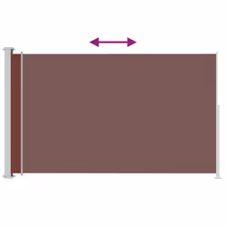 vidaXL Tenda Laterale Retrattile per Patio 180x300 cm Marrone - Vista aggiuntiva 3