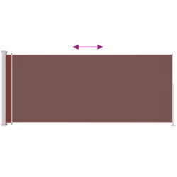 TendaLaterale Retrattile per Patio 180x500 cm Marronecod mxl 79028 - Vista aggiuntiva 3